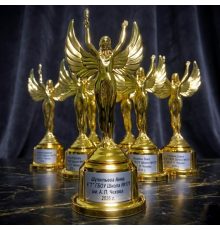 Кубок, наградная фигура женская с гравировкой имени