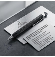 Ручка шариковая Numeric, мультиинструмент с гравировкой логотипа