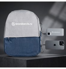 Набор подарочный POWER: рюкзак c USB портом и power bank с логотипом 