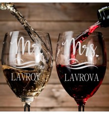 Бокалы для вина МR and MRS