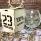 Бокал для коньяка в ящике с гравировкой