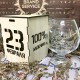 Бокал для коньяка в ящике с гравировкой