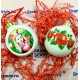 Печать на керамической елочной игрушке