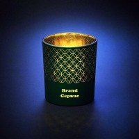Подсвечник гравировкой логотипа