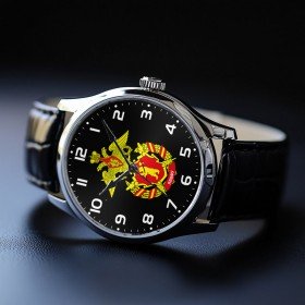 купить часы с символикой ЯВВФУ с кожаным ремешком