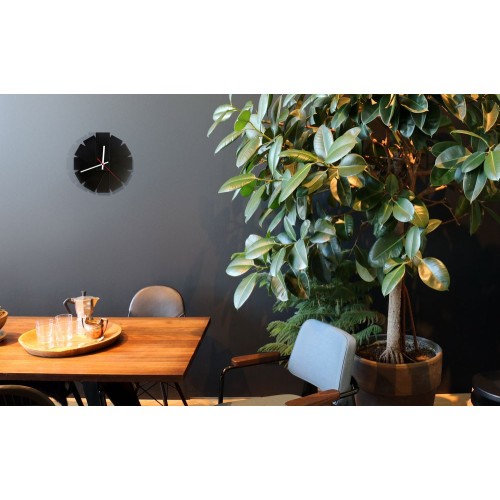 Купить Часы настенные Transformer Clock. Black & Black с нанесением логотипа