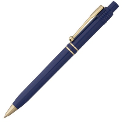 Купить Ручка шариковая Raja Gold, синяя с нанесением логотипа