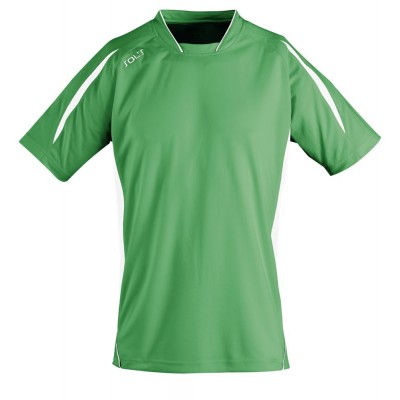 Купить Футболка спортивная MARACANA 140, зеленая с белым с нанесением