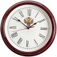 Купить Часы настенные Flat Circle, бордовые с нанесением логотипа