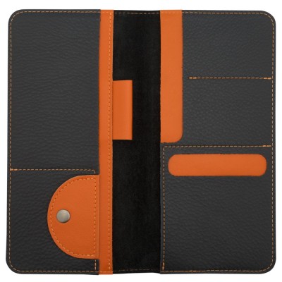 Купить Органайзер для путешествий Hakuna Matata, черный с оранжевым с нанесением логотипа