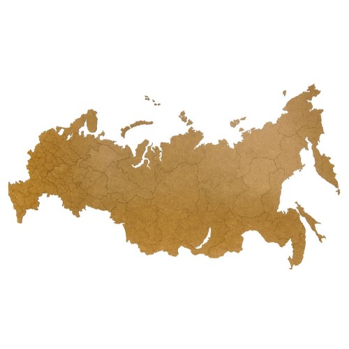 Купить Деревянная карта России, коричневая с нанесением логотипа