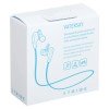 Купить Cпортивные Bluetooth наушники Vatersay, черные с белым с нанесением логотипа