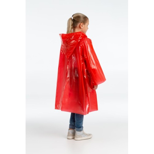 Купить Дождевик-плащ детский BrightWay Kids, красный с нанесением логотипа