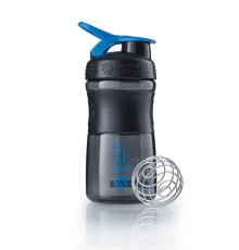 Спортивный шейкер SportMixer, черный с бирюзовым