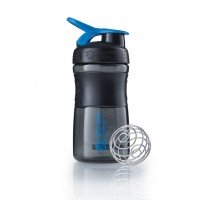 Спортивный шейкер SportMixer, черный с бирюзовым
