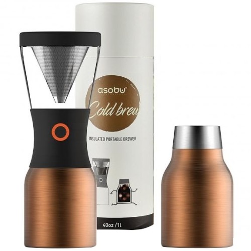Купить Портативная кофеварка Cold Brew, медная с нанесением логотипа