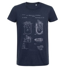 Футболка приталенная Old Patents. Lighter, синий меланж