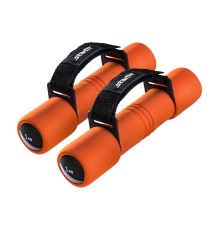 Пара гантелей Biceps 1 кг оранжевого цвета