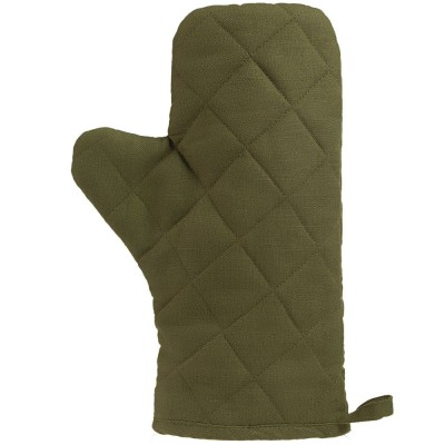 Купить Прихватка-рукавица «Большой шеф», темно-зеленая с нанесением логотипа