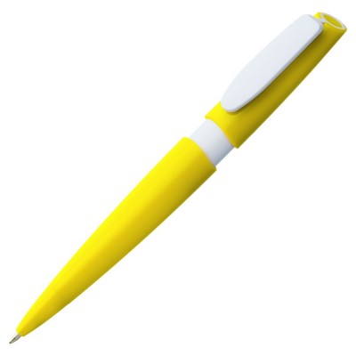 Купить Ручка шариковая Calypso, желтая с нанесением
