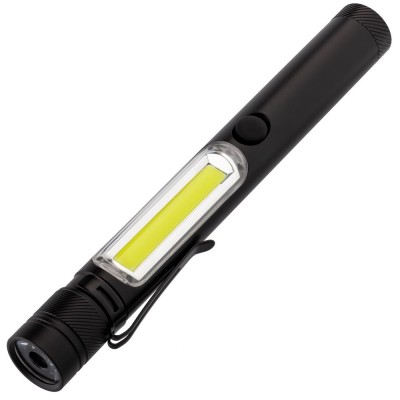 Купить Фонарик-факел LightStream, большой, черный с нанесением логотипа