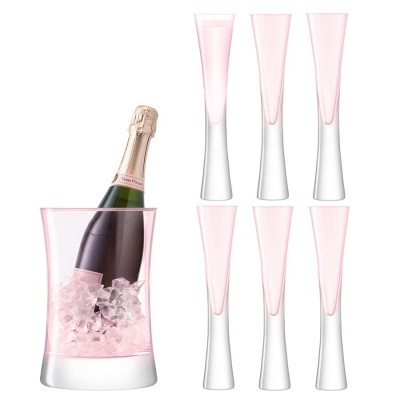 Купить Набор для шампанского Moya, розовый с нанесением