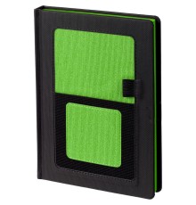 Ежедневник Mobile, недатированный, черный с зеленым