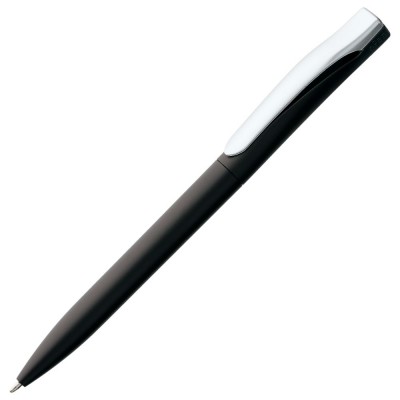Купить Ручка шариковая Pin Silver, черный металлик с нанесением логотипа