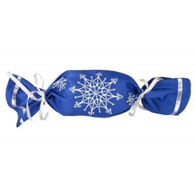 Купить Упаковка-конфета «Снежинки», синяя с нанесением логотипа