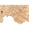 Купить Деревянная карта России с названиями городов, дуб с нанесением логотипа