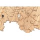 Купить Деревянная карта России с названиями городов, дуб с нанесением логотипа