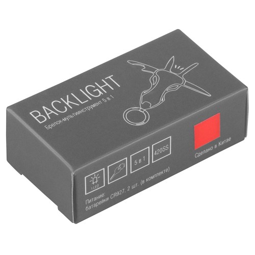 Купить Мультитул Backlight, красный с нанесением логотипа