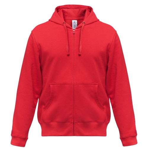 Купить Толстовка мужская Hooded Full Zip красная с нанесением логотипа