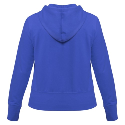 Купить Толстовка женская Hooded Full Zip ярко-синяя с нанесением логотипа