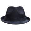 Купить Шляпа Gentleman, черная с черной лентой с нанесением логотипа