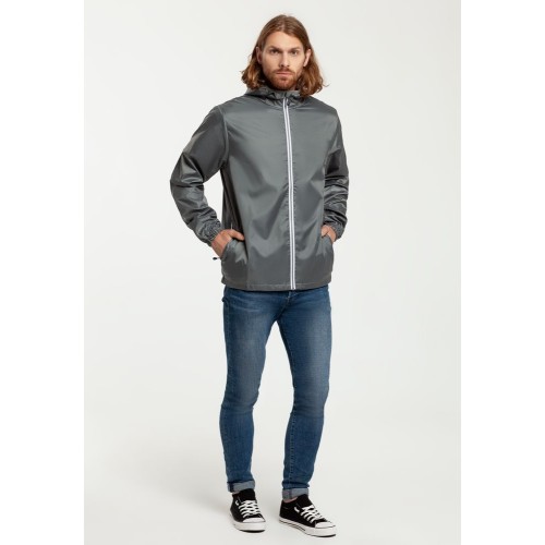 Купить Ветровка мужская FASTPLANT серая с нанесением логотипа