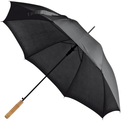 Купить Зонт-трость Lido, черный с нанесением логотипа