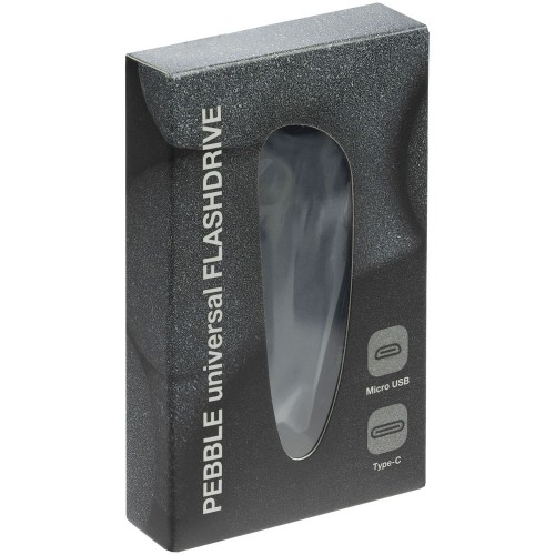 Купить Флешка Pebble Universal, USB 3.0, серая, 64 Гб с нанесением логотипа