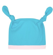 Шапочка детская Baby Prime, бирюзовая с розовым