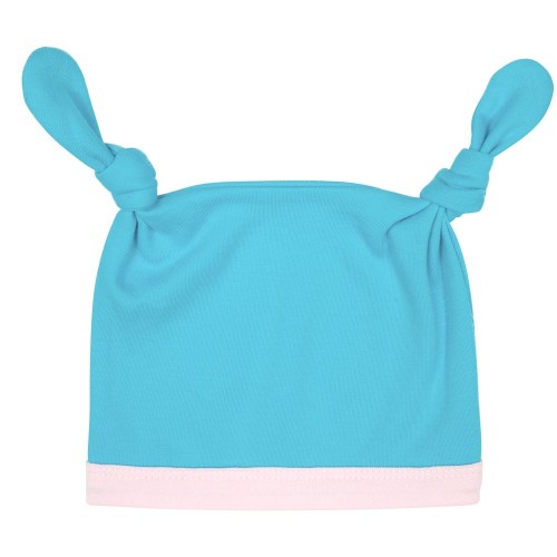 Купить Шапочка детская Baby Prime, бирюзовая с розовым с нанесением логотипа