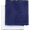 Купить Набор кухонных полотенец Good Wipe, белый с синим с нанесением логотипа