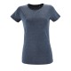 Купить Футболка женская REGENT FIT WOMEN, синий меланж с нанесением логотипа
