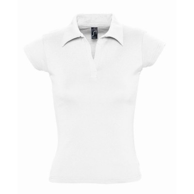Купить Рубашка поло женская без пуговиц PRETTY 220, белая с нанесением
