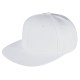 Купить Бейсболка Unit Snapback с прямым козырьком, белая с нанесением логотипа