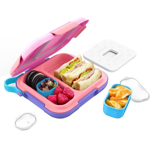 Купить Ланчбокс Neat Bento, большой, розовый с нанесением логотипа