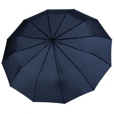 Купить Зонт складной Fiber Magic Major, темно-синий с нанесением логотипа