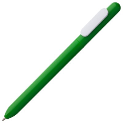 Купить Ручка шариковая Slider, зеленая с белым с нанесением