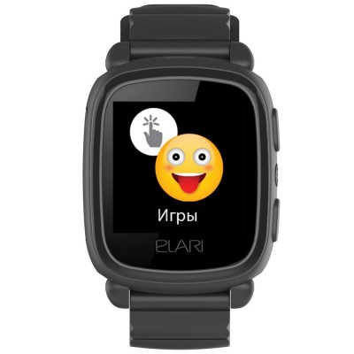 Купить Умные часы для детей Elari KidPhone 2, черные с нанесением