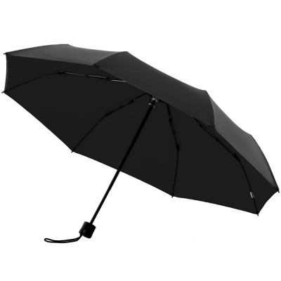 Купить Зонт складной с защитой от УФ-лучей Sunbrella, черный с нанесением