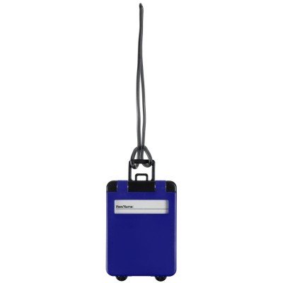 Купить Бирка для багажа Trolley, синяя с нанесением